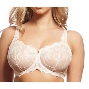 Lunaire Sevilla Lace Full Coverage Ivory Bra Style 140-11 Size Women's 34D